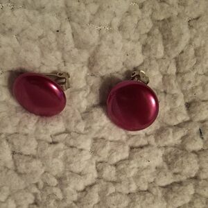 Elegant Vintage Pink Clip-On Earrings